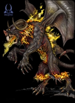 Artworks Sacred 2: Fallen Angel Une créature de flammes et de cendres en couleur