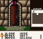 Screenshots Shadowgate Classic On commence devant cette porte, mission: aller décalquer la tête du méchant!