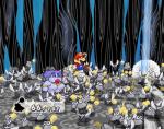 Screenshots Paper Mario : La Porte Millénaire Mario et ses amis les... Pikmins ?