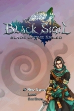 Screenshots Black Sigil: Blade of the Exiled L'écran-titre avec Kairu, le héros