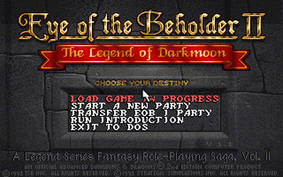Dungeons & Dragons: Eye of the Beholder II: The Legend of Darkmoon