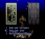 Screenshots Ogre Battle: The March of the Black Queen On définit le profil de son personnage en choisissant des cartes au départ