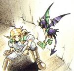 Artworks Landstalker: The Treasures of King Nole Ryle assis, avec Friday