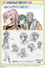 Artworks The Legend of Heroes III: Song of The Ocean Forte, Una et Mac Bain, les 3 héros principaux