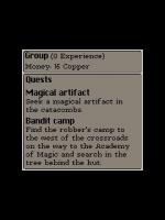 Screenshots The Chronicles of Avael: The Chimaera Stones Les quêtes en cours