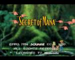 Screenshots Secret of Mana Tiens c'est la pochette du jeu. Ha non c'est l'écran titre